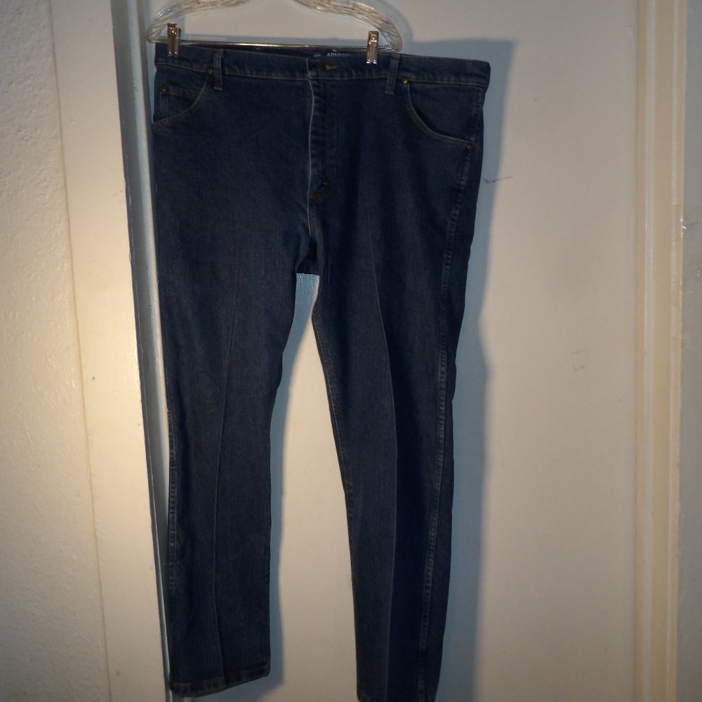 Wrangler Men's Straight Jeans in Dark Blue Wash 47MAC